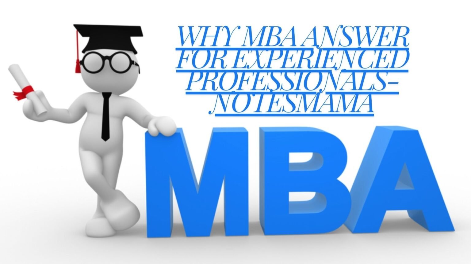 why mba answer for experienced professionals-notesmama